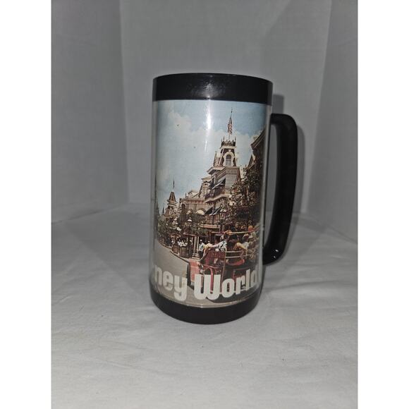 Vintage Walt Disney World Mug Thermo Serv Insulated Magic Kingdom Main Street - Picture 1 of 5